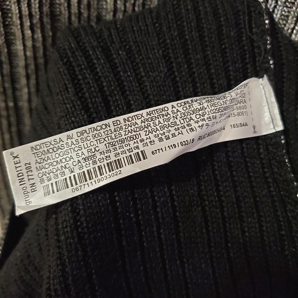 Zara - Silver Metallic Knit Bodycon Dress - Size S - Picture 14 of 14